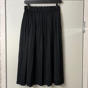 GAP Black Pleated Midi Skirt Size XSmall